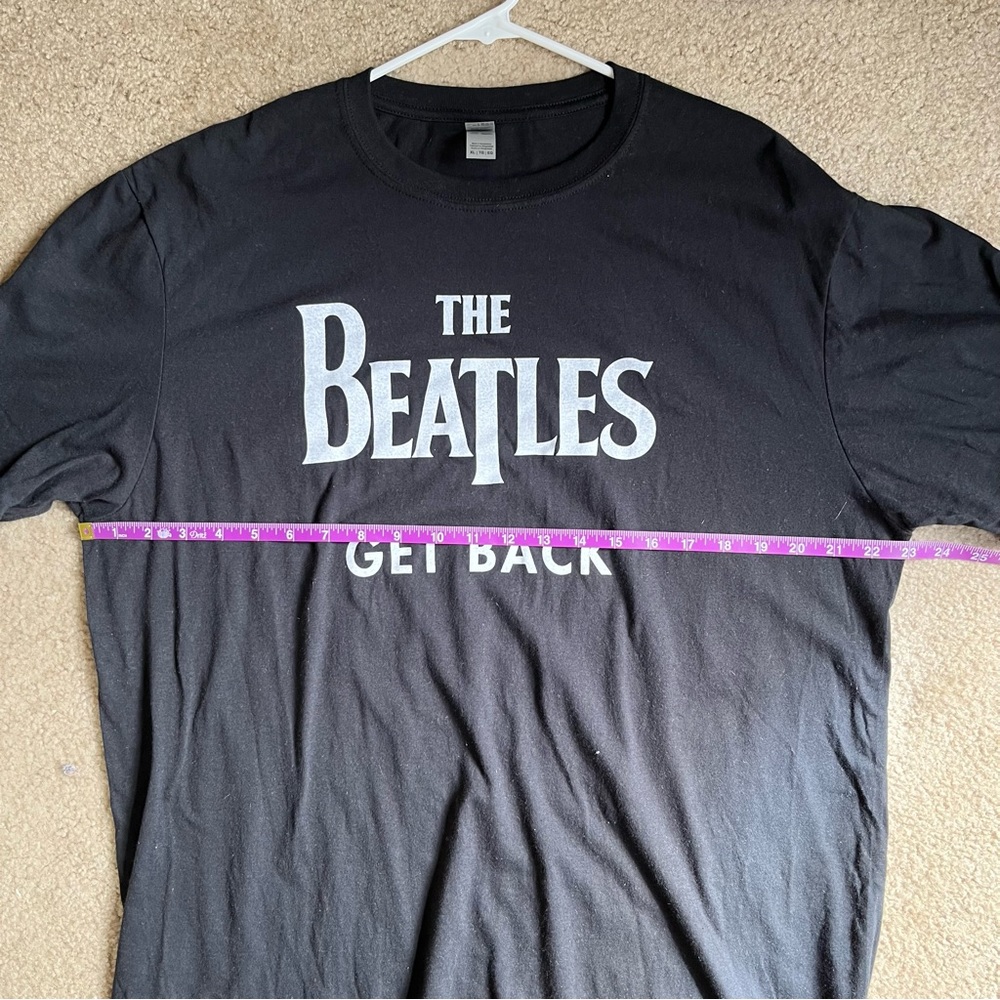 The Beatles Get Back Black T-Shirt, 100% Cotton, Beatles Band Liverpool shirt - Picture 6 of 7